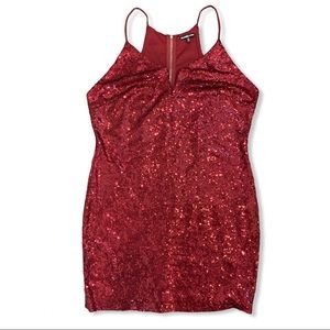 Charlotte Russe Red Sequin Mini Dress size 1X